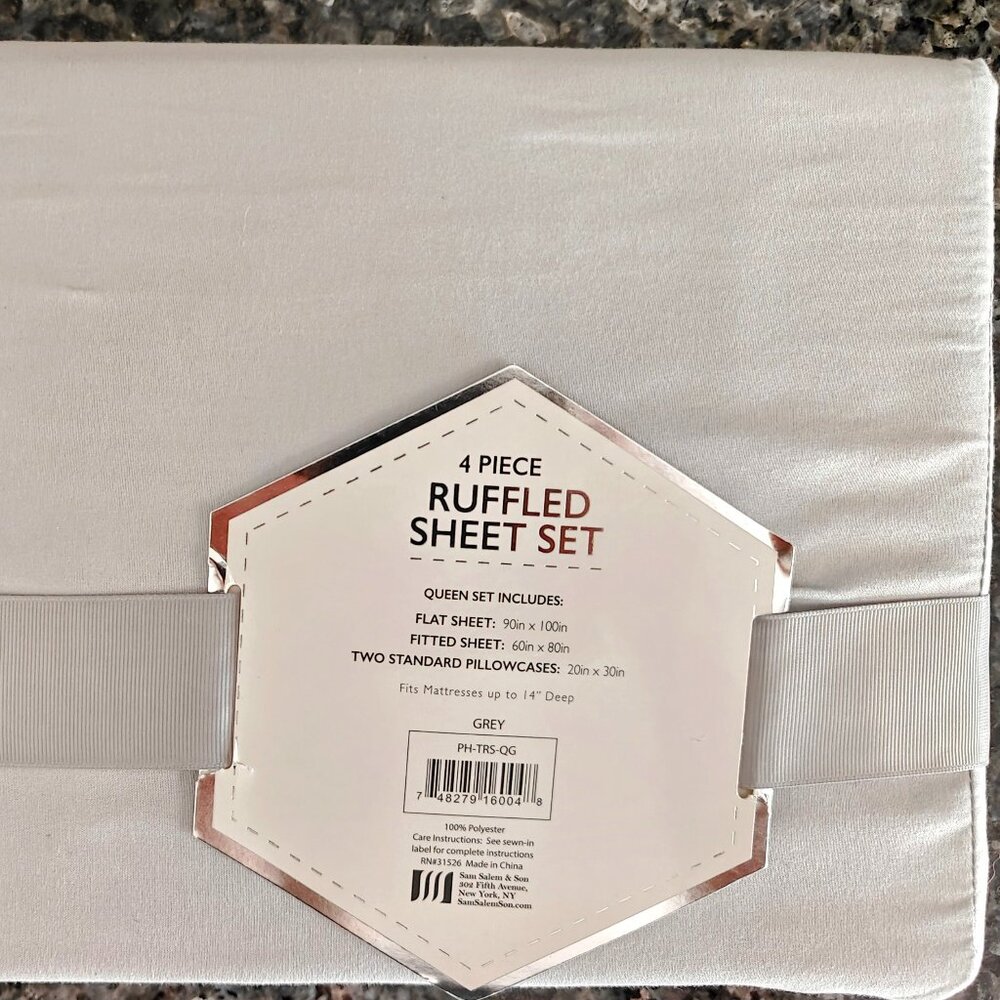 Posh Home 4 Piece Ruffled Sheet Set - Queen Set